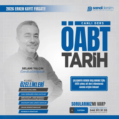 2026 Tarih ÖABT Uzaktan Eğitim Canlı Ders Paketi