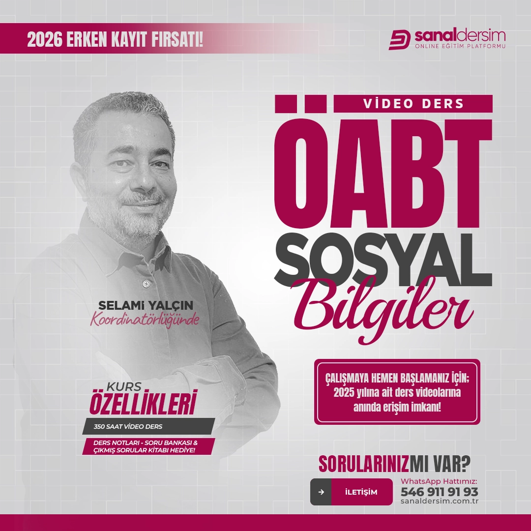 2026 Sosyal Bilgiler ÖABT Video Ders Paketi