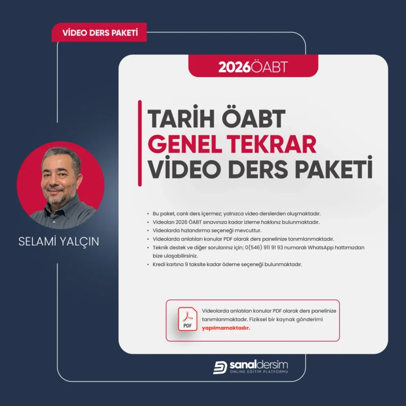 2026 Tarih ÖABT - Genel Tekrar Video Ders Paketi