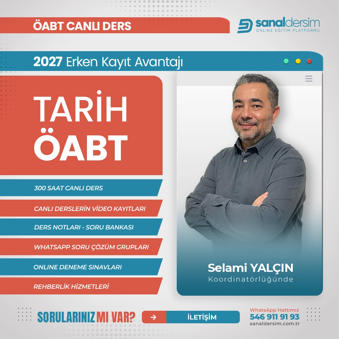 2027 Tarih ÖABT Uzaktan Eğitim Canlı Ders Paketi